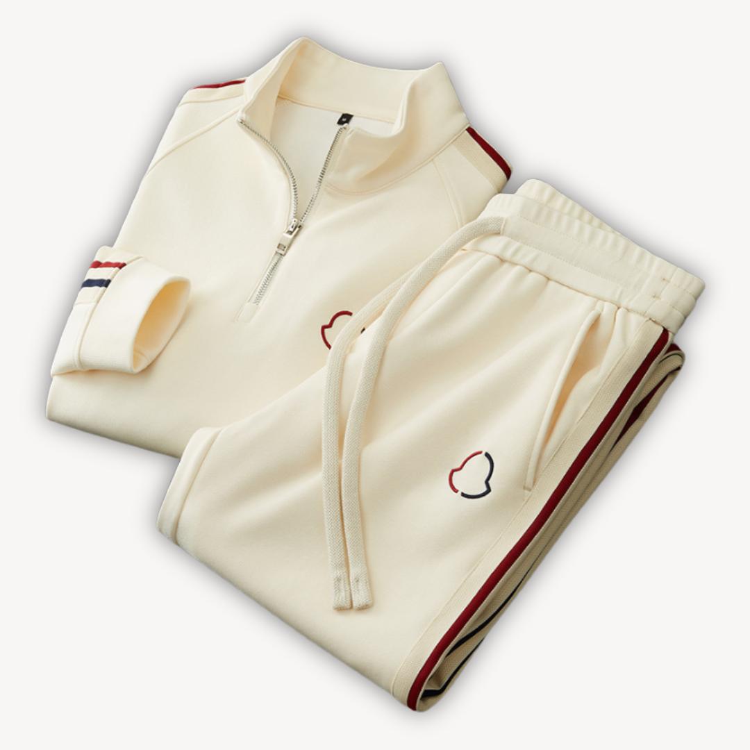 Yvonne | Cotton blend tracksuit with half-zip top