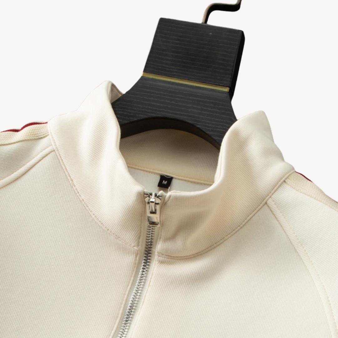 Yvonne | Cotton blend tracksuit with half-zip top