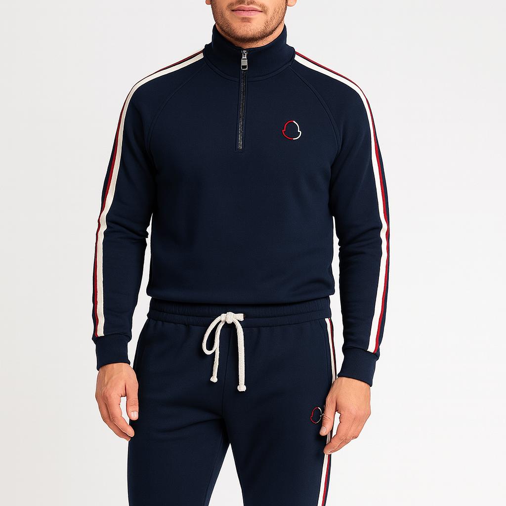 Yvonne | Cotton blend tracksuit with half-zip top