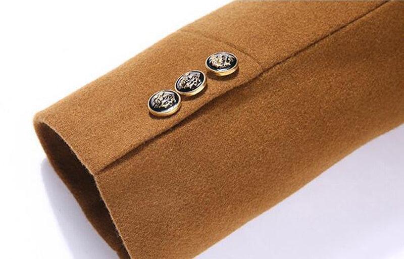 Yvonne | Detachable scarf woolen coat with tailored fit