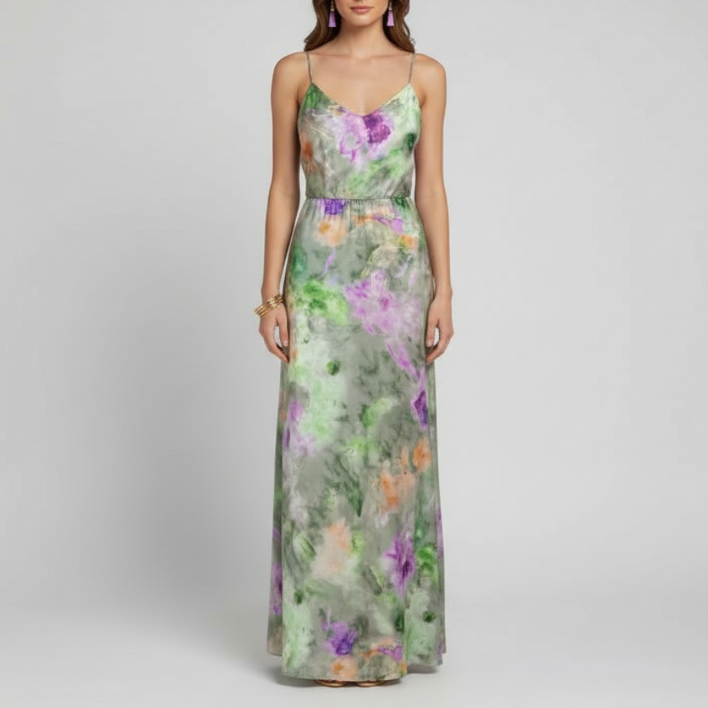 Yvonne | Lightweight maxi dress with modern print