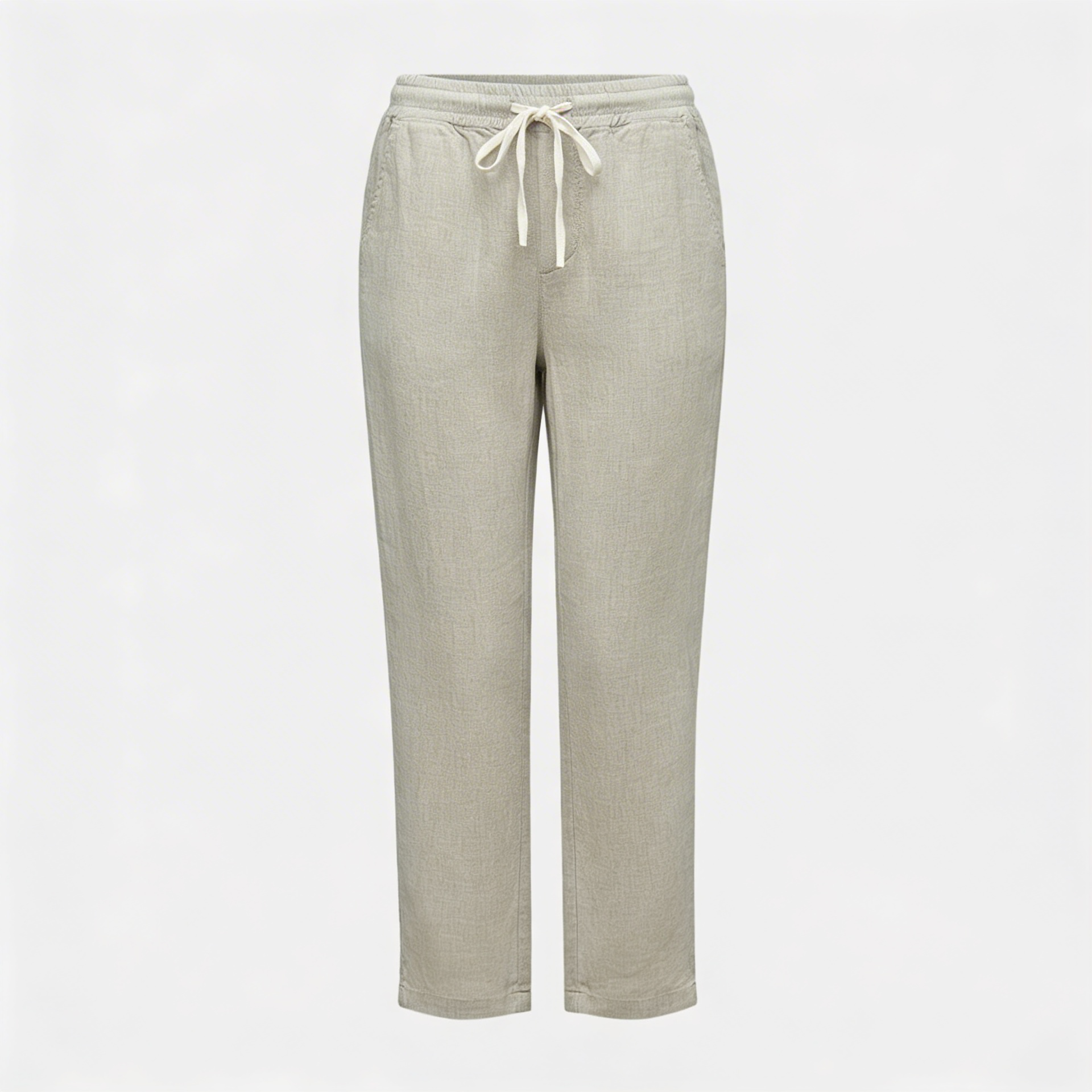 Yvonne | Linen blend trousers with drawstring