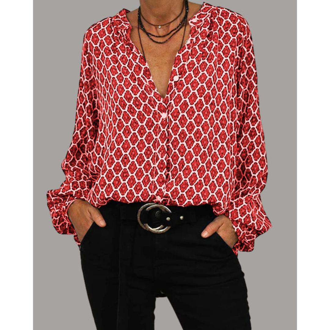 Yvonne | Loose fit blouse with V-neck