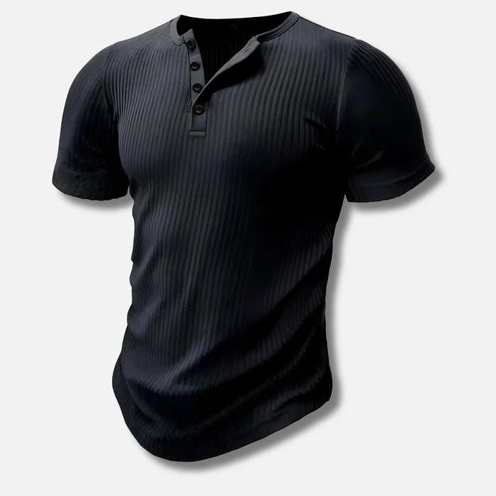 Yvonne | Muscle fit Henley shirt