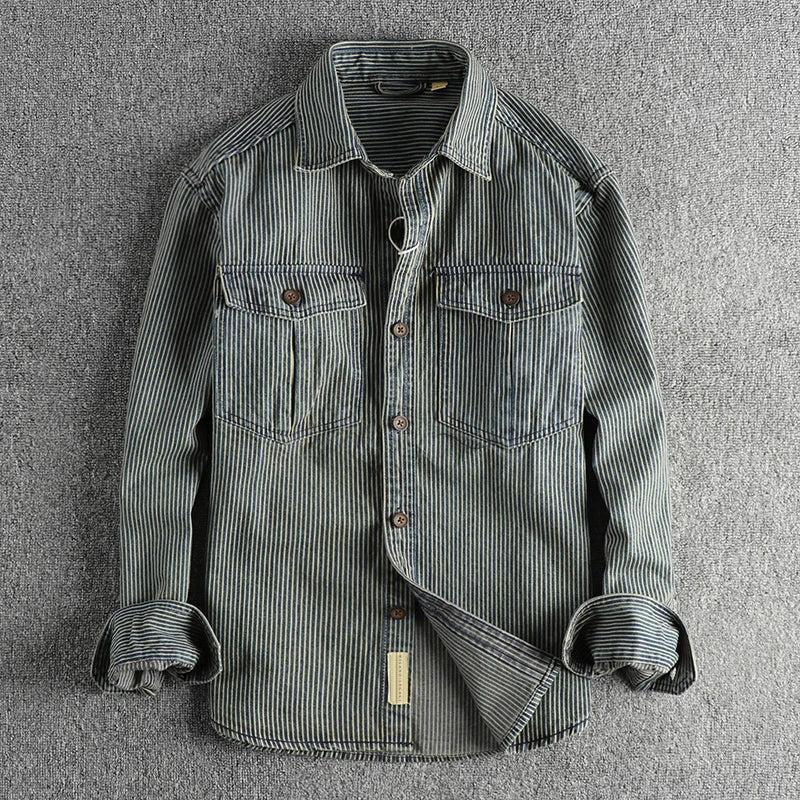 Yvonne | Striped denim jacket