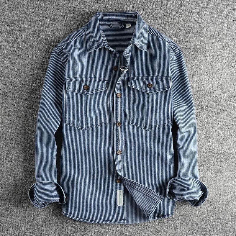 Yvonne | Striped denim jacket
