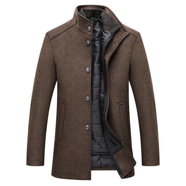 Yvonne | Thick single breasted woolen coat