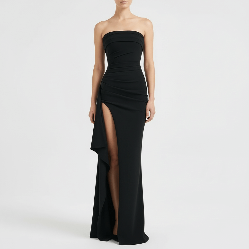 Yvonne | Twisted maxi dress in lightweight fabric