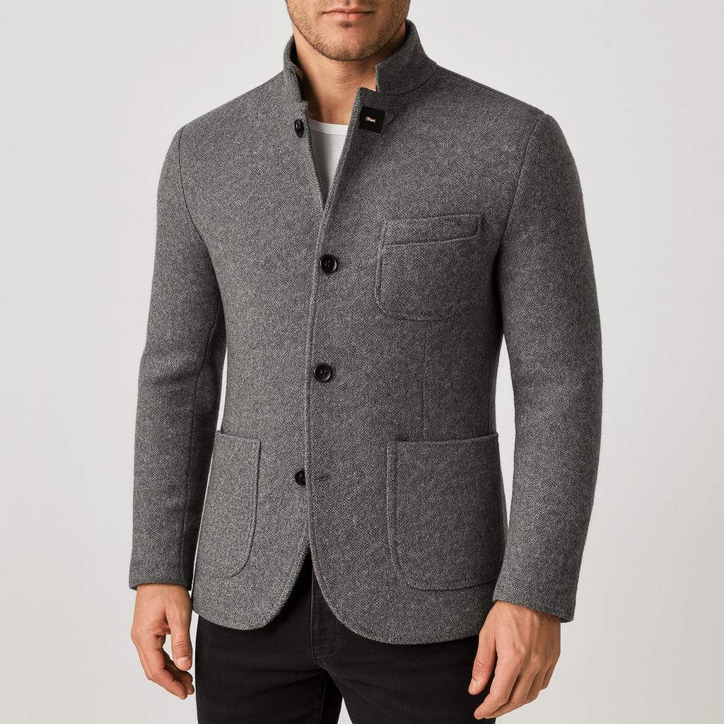 Yvonne | Versatile high collar woolen coat