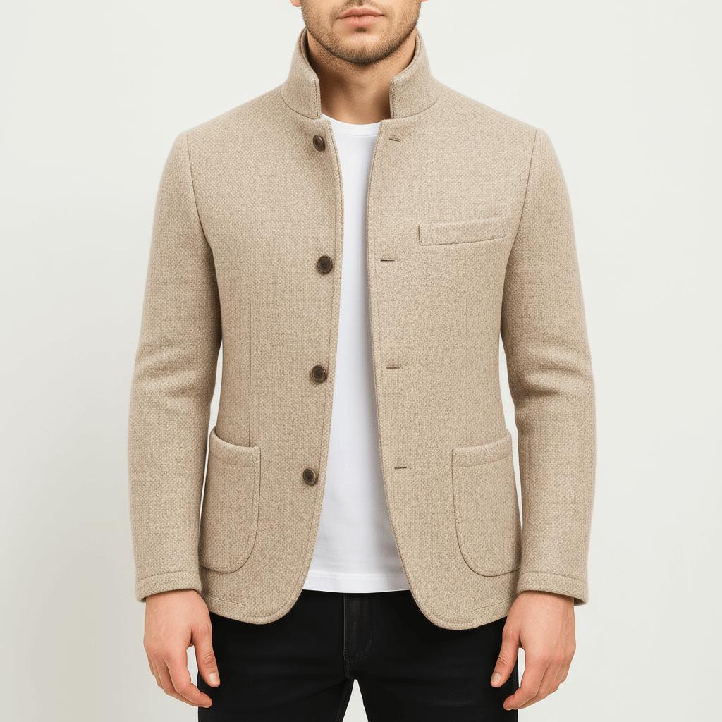 Yvonne | Versatile high collar woolen coat