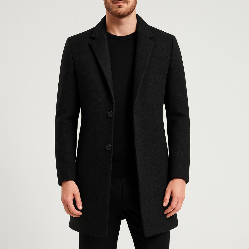 Yvonne | Woolen coat with mandarin collar