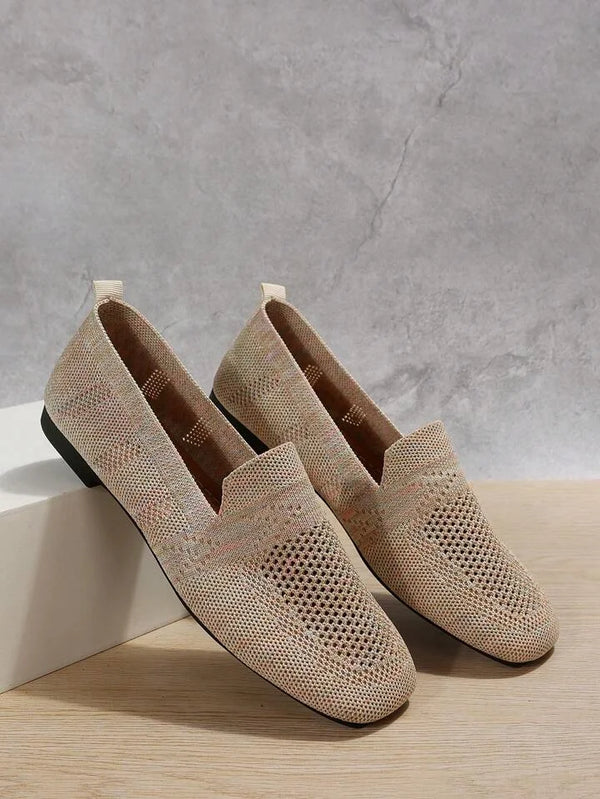 Breathable knitted ballerinas with soft sole and comfortable elegant fit