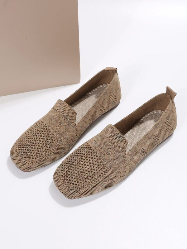 Breathable knitted ballerinas with soft sole and comfortable elegant fit