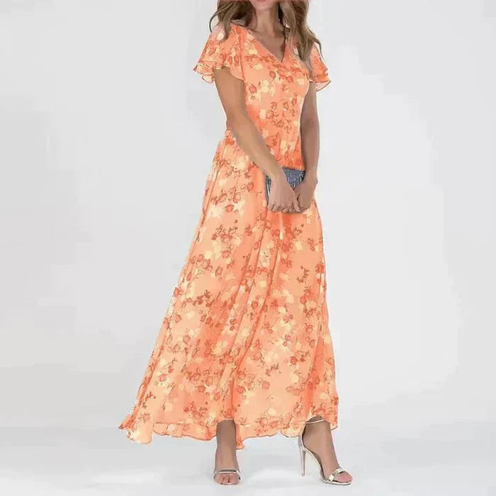 Long and elegant garden dress for women - light and flowing for summer