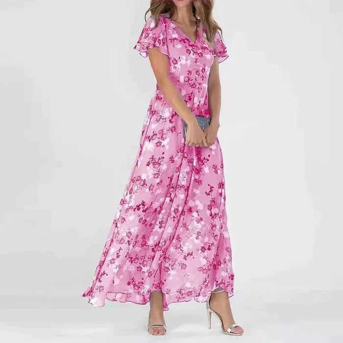 Long and elegant garden dress for women - light and flowing for summer