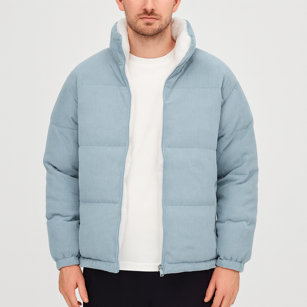 Yvonne | Corduroy puffer jacket with plush lining