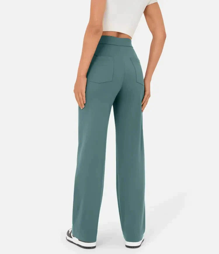 Marguerite - Pantalon décontracté taille haute élastique pour un confort élégant