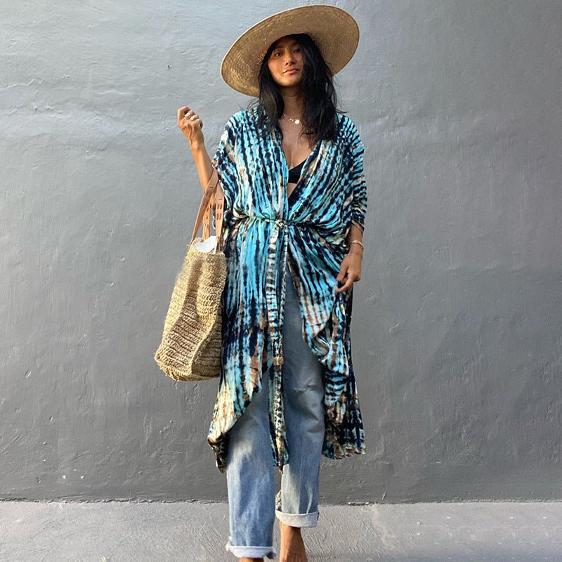 Boho long beach cover-ups with fluid and elegant design