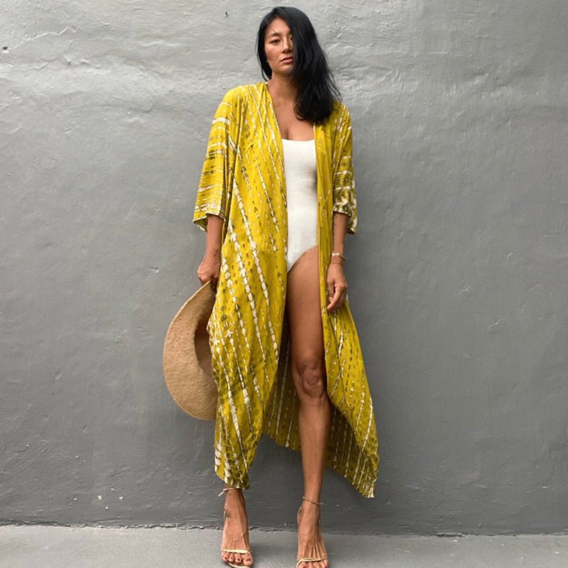 Boho long beach cover-ups with fluid and elegant design