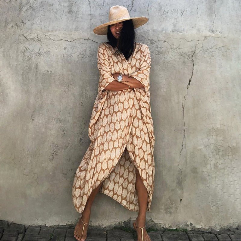 Boho long beach cover-ups with fluid and elegant design