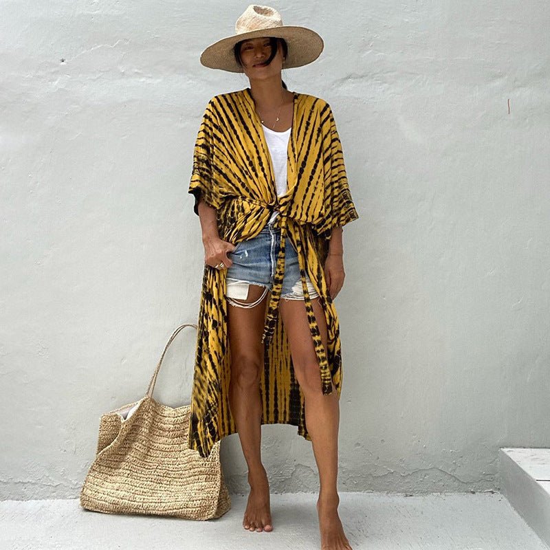 Boho long beach cover-ups with fluid and elegant design