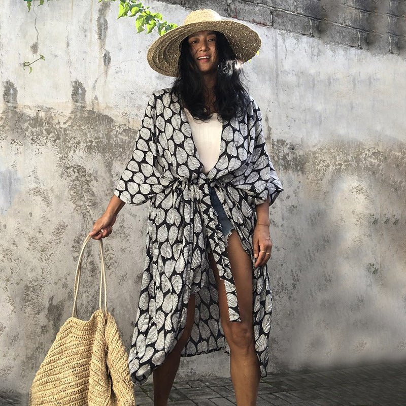 Boho long beach cover-ups with fluid and elegant design