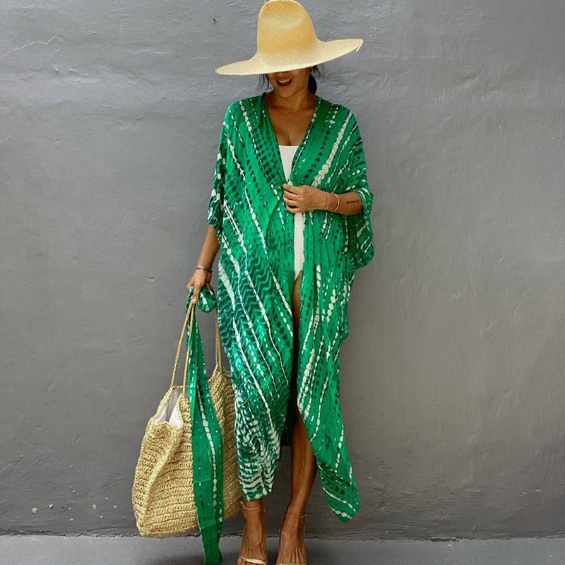 Boho long beach cover-ups with fluid and elegant design