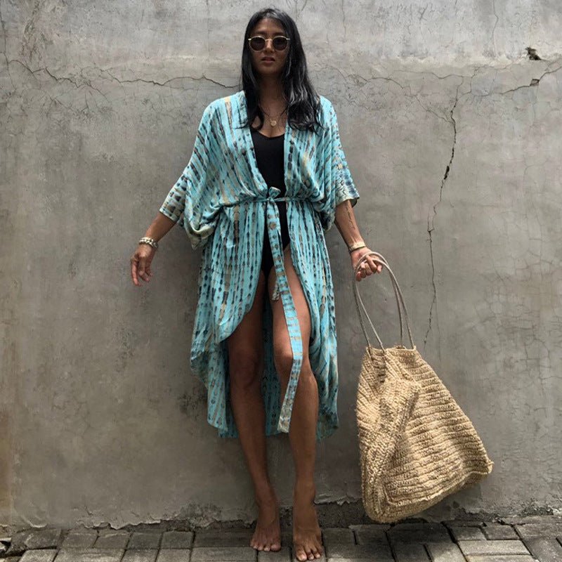 Boho long beach cover-ups with fluid and elegant design