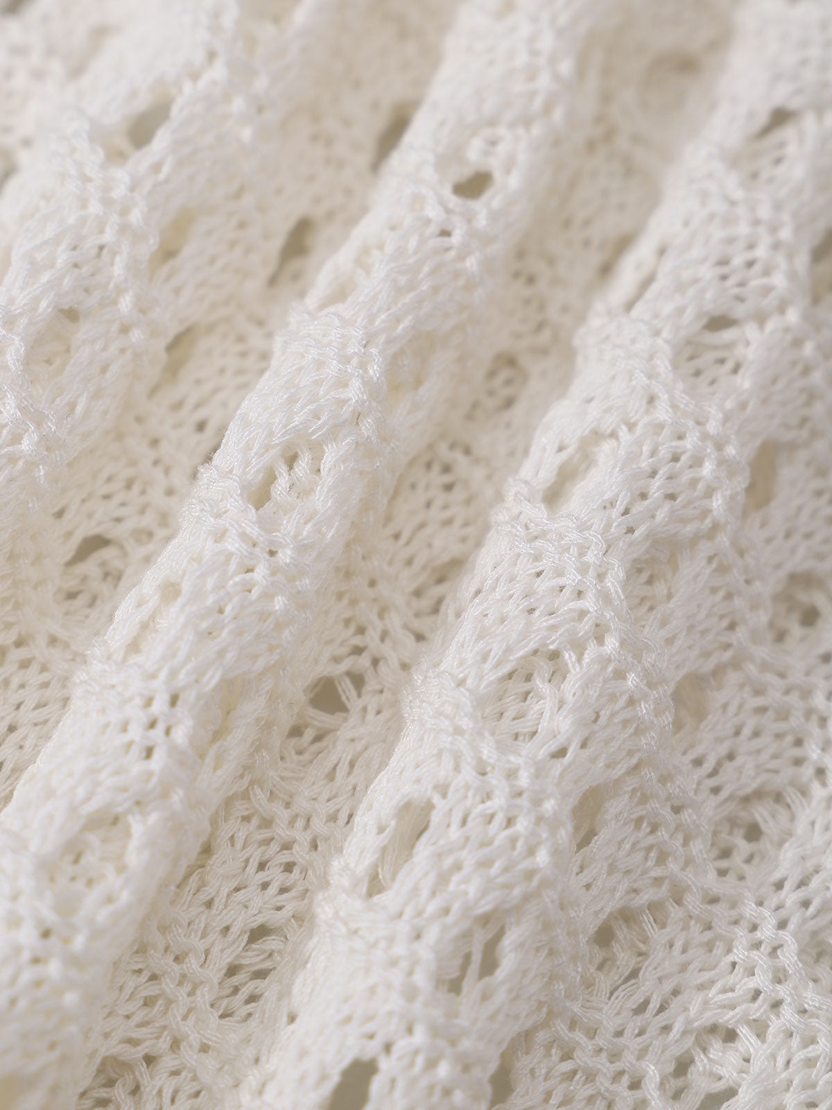 Mesh skirt with drawstring crochet beach cover-up