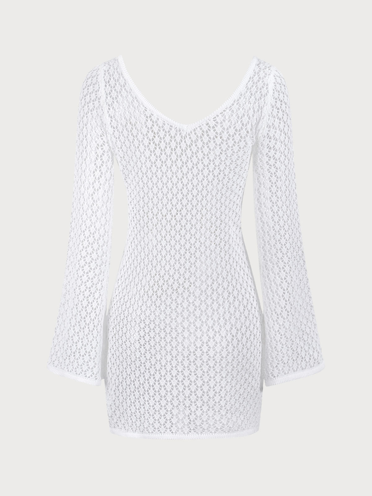 Crochet knit tunic dress Beach cover-ups for women
